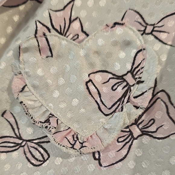 btween Butterfly Print Kids Pajama Set - Pink and White - Picture 3 of 5